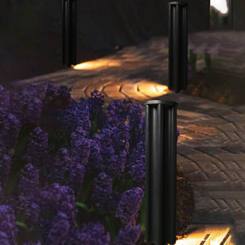 DDK-LL202 10W Luzes de gramado redondas pretas para pastagens de jardim