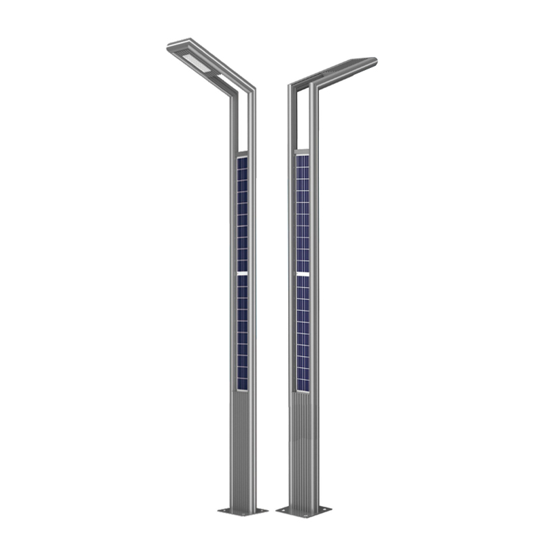 Poste de alumínio solar integrado de lados duplos DDK-GN003