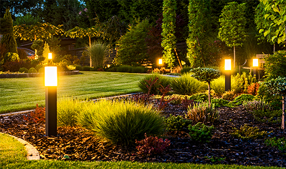 Iluminação de parques e espaços verdes
