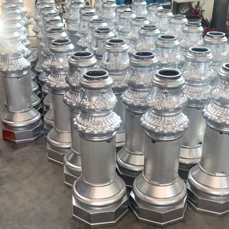 Tampas de alumínio com tampa de base decorativa DDK-1401 para luminárias externas de postes de luz