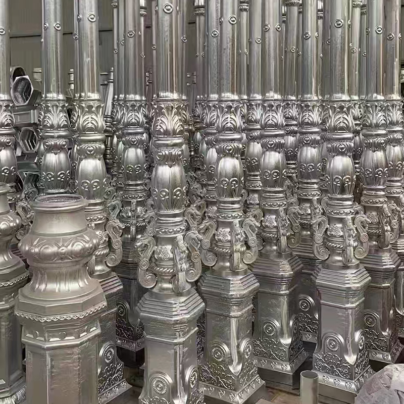 Tampas de base de alumínio DDK-1501 para postes de luz decorativos